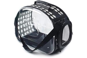 FREESOO Transportin Gato, Transportin Perro Portador de Viaje Bolso de Hombro Bolsa de Transporte para Mascotas Perros Gatos Transpirable Plegable Viaje Coche Portátil en Tren, Coche, Avión 42*28*32cm