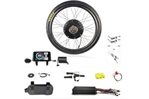 HalloMotor 36V 1200W 48V 1500W 20inch 24inch 26inch, 27.5inch, 28Inch 29er 700CRear Wheel Conversion Kits with UKC1 Colorful display and 35A (48V 1500W, 27.5 inch Rear Wheel)