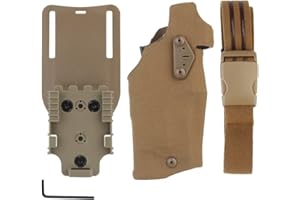 Zhongren Étui tactique pour airsoft G17/19 compatible avec les lumières X300/X300U à libération rapide QLS - Adaptateur de jambe - Carénage de jambe - Accessoires militaires de chasse et d'airsoft