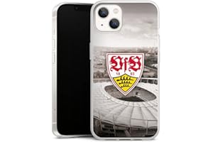 DeinDesign Silikon Hülle kompatibel mit Apple iPhone 13 Case transparent Handyhülle VfB Stuttgart Offizielles Lizenzprodukt Stadion