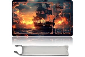 MTG Spielmatte MTG PlayMat -60cm x 35cm, Originalkunst, rutschfeste TCG Spielmatte mit Gummiboden und genähten Kanten, Commander TCG Rollbar & Faltbare Kartenmatte (with Zone,mtg48-9)