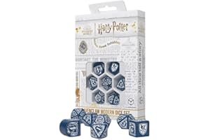 Q Workshop Harry Potter Zestaw kości Ravenclaw Modern Dice Set - Niebieski (7)