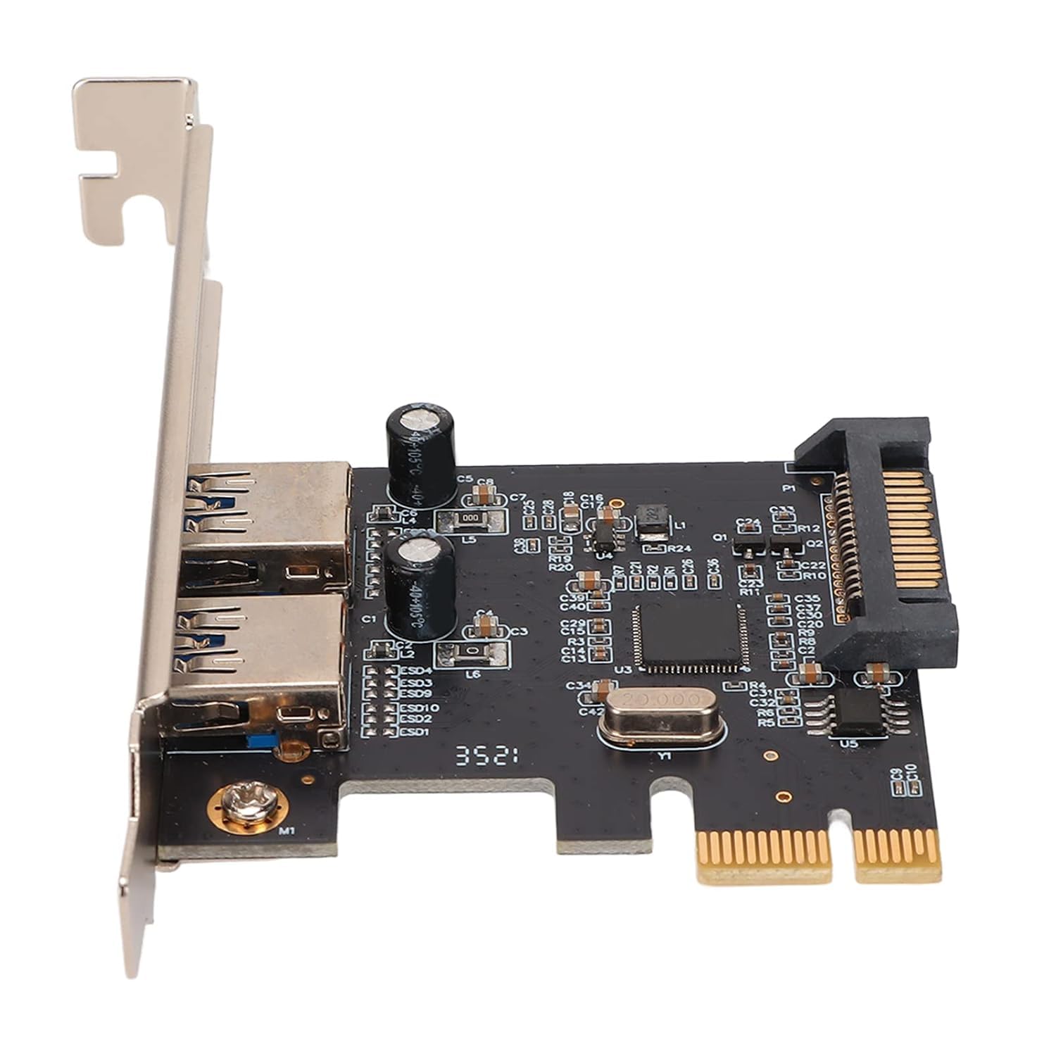 SaiRetail.Com PCIe to USB 3.0 Expansion Card, USB Hot Swap 5Gbps Transmission for Win 7, Win XP