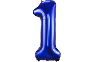 IEFOAH Navy Blue Number 1 Balloons,40" Giant Dark Blue 1st Birthday Balloon Large Foil Mylar Number Digital Balloons for Birthday Party Graduation Baby Shower Anniversary Decorations (Navy Blue, Number 1)
