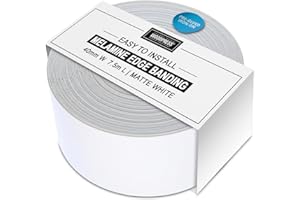 WoodPress® Cinta de melamina de color blanco mate de 40 mm, rollo de 7,5 m, se puede planchar para una fácil aplicación, cubre el borde de un panel de MDF estándar