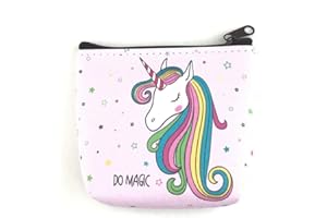FITWISH Ototon Porte-Monnaie Portefeuille Motif Licorne Mignon Sac Rangment Portable pour Enfant Adulte Cadeau Coin Clé (E)