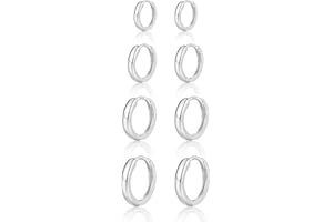 MASOP Ohrringe Silber,Creolen Silber 925 Stecker 8/10/12mm Damen Frauen Mädchen Herren