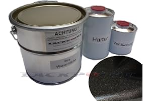Lackpoint 1,75 liters set 2K bilfärg briljant svart metallic inget klarlack behövs trendlack