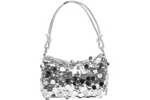 Uwiyo Damen Clutch Glitzer Pailletten, Damen Glitzer Tasche Schultertasche Elegante Abendtasche mit Reißverschluss Handtasche für Prom Hochzeit Party Bankett
