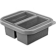 CURRY FREEZY Silicone Freezer Tray With Lid, Easy Meal Prep Container and Kitchen Storage Solution, Silicone Freezer Container Food Molds to freeze & Store Soup, curry, Sauce, Broth, Leftovers,2CV-GR