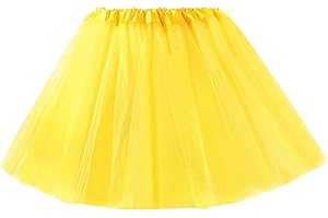 KUOU Tutu Skirt, Layered Tulle Dance Skirts for Kids Girls Dance Birthday Princess Party
