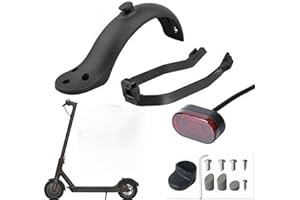 TOPCHANCES Garde-boue arrière pour scooter électrique, compatible avec Xiaomi M365, M365 PRO, M365 PRO2, 1S - Accessoires de scooter électrique avec feu arrière, support, coque en silicone et vis de fermeture