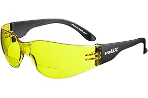 voltX ‘GRAFTER’ BIFOKALE (GELB +1.5 Dioptrie) Leichtgewichts Industrie Lesen Schutzbrille, Sportbrille für Radler – Safety Reading Glasses