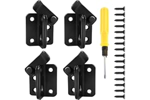 GYYXH 4 Stück Riegel & Bolzen für Türschlösser, Türriegel Edelstahl Riegelschloss, 2 in 1 Riegel Schloss Türriegel Klein mit Schloss-Loch, Schwarz Schiebeschloss für Fenster, Tiertüren, Gartentüren, Zaun