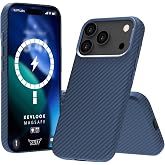 BUFF LABS iPhone 17 Pro Max ile Uyumlu Kablosuz Şarj Uyumlu Destekli Kevlook Kılıf Darbe &Ouml;nleyici, Tam Koruma (Mavi)