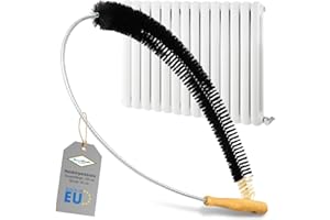 MaxxGoods Brosse pour Radiateur - 120 cm - Brosse Dépoussiérantes de Chauffages avec Poils de Chèvre - Brosse de Nettoyage - Idéale Panneaux Chauffants