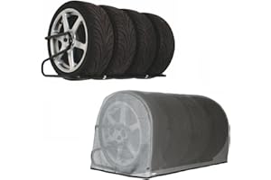 Kit Portagomme ORAZIO 1000 + Cover Protettiva. Porta Gomme Auto da Parete Lunghezza 100cm [Custodia Inclusa nella Confezione]