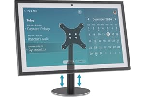 PITELUMEON Swivel & Tilt Stand for Show 15/21, Matte Black Aircraft-Grade Aluminum Ajustable Show 15 Stand, 6.3-9.5" Height-Adjustable, No Tools Required, Stable Centered Rod Design for Workshop,Home Gym,Bedroom