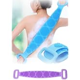 Mucit Home Banyo Sırt Kesesi &Ccedil;ift Taraflı Silikon Duş Lifi Fır&ccedil;ası 70 cm