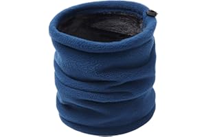 TAGVO Winter Fleece Neck Warmer, Soft Double Layer Fleece Thick Thermal Neck Gaiter Elastic Multifunctional Scarf Windproof Skiing Neck Tube Ear Warmer Balaclava Hood Unisex for Outdoor Sports