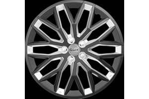 GULF E13GT40.BKBS Enjoliveur GT40, Noir/Argent, Set de 4, 13"