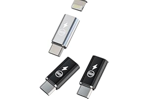 WASRUYI 65W Lightning Female to USB C Male Adapter (3 Pack) for Apple iPhone 16 15 Pro Max for iPad Compatible for Samsung Type C Charging Adaptor Charger Cable Port Converter Phone Android Cables Connector