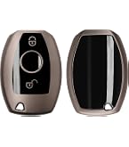 Kwmobile Coque Clé Voiture Silicone Mercedes Benz 2-3 Boutons - Protection Noire