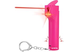 ZNYSMART 3-In-1 Persönlicher Alarm mit Tierabwehrspray Selbstverteidigungs Schlüsselanhänger, 130dB Sirene & Stroboskoplichter, Wiederaufladbar, Austauschbarer Kanister Rosa