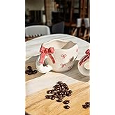 Handmade & Handpainted Cute Pinierest-Inspired 3D Realistic Bow Ceramic Mug | Microwave Safe Coffee Mug | 200 ml Ceramic Tea 