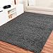 Produktbild Shaggy Hochflor Teppich Fluffy Grau - versandkostenfrei schadstoffgeprüft pflegeleichtstrapazierfähig Wohnzimmer Schlafzimmer Kinderzimmer Flur, Größe Auswählen:120 x 170 cm
