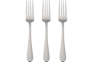 ETREXONLINE 3 Fourchettes de Table, Fourchette à Steak, Fourchette à Fruits, Fourchette à Dessert 17,5 x 2,36 cm en Acier Inoxydable 18/0 Design Simple et Élégant