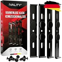 IVALITY Support Plaque Immatriculation Magnétique Sans Cadre - Kit Extension 4x Pour Show Plates