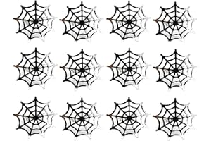 12st metall spindelnät servettringar halloween serviett spänne hållare for fest Familj middag bordsdukning dekoration (Size :