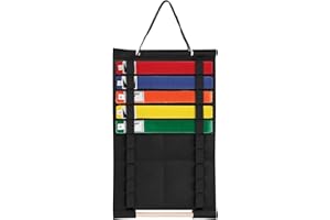 SUMNACON 10 cinture nere per arti marziali, karate, taekwondo, da appendere alla parete, per arti marziali, karate, taekwondo (senza cinture)