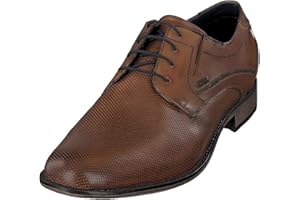 bugatti Homme Chaussure Basse Business en Cuir, Derby avec Finition À la Main et Perforation