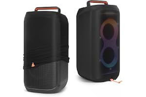 YUULNMOP Skyddsfodral för dammskydd, kompatibelt med JBL PartyBox-serien, bärbar festhögtalare, mjukt stretchhögtalarskydd dammfodral med elastiskt band, högtalare, slip ärm, Svart, for PARTYBOX Club