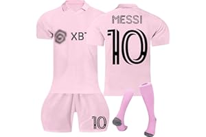 DUOROUPUTAO Maglie da Calcio per Adulti e Bambino, Numero 10 Completo Calcio con Calze, T-Shirt da Calcio e Pantaloncini Sportiva da Uomo Bambino