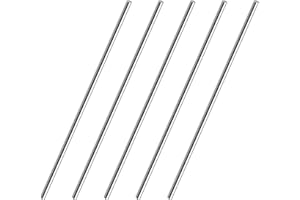 QANCEN 12 Piezas Varillas Redondas de Acero Inoxidable 2x300mm, Barras Sólidas para Bricolaje, Manualidades y Modelismo de Coches, Aviones y Helicópteros