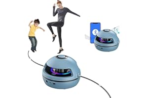 SRIKEKL Music Jump Rope Machine, Intelligent Automatic Electric Rope Skipping Machine With Bluetooth Speaker&LED Display Counter, Smart Training Counting Rope Machine for Gym Party Home (blue)