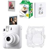 Fujifilm Instax Mini 12 Fotoğraf Makinesi-20li Film-Simli Pleksi Kılıf-64l&uuml; Alb&uuml;m ve Mıknatıslı &Ccedil;er&ccedil;eve Set 1
