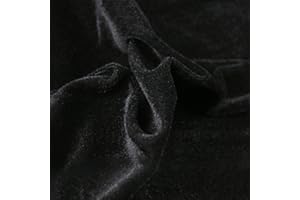 WAMBERE 100 cm x 160 cm Tissu vendu au mètre Tissu pour habillement, couture, travaux manuels, décoration pour bricolage, artisanat, rideau de scène, vêtements, décoration de vacances, noir