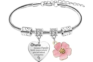 Hgreiwgk Girl's Bracelet Flower Heart Jewelry Charm Bracelet Birthday Gift Keychain Bracelet Girls Jewelry Accessories For Women