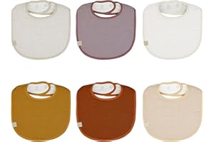 bistyle Baby Bandana Dribble Bibs Drool Bibs, 6pc Infant Teething Soft and Absorbent with Adjustable Snaps, Bib Set for Unisex Newborn Toddlers Aged 0-36 Months