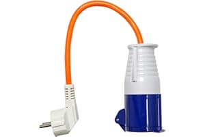 STREETWIZE ACCESSORIES Streetwize SWTT44 Euro Hook Up Adapter – 200/250V Adapter Lead w/ Header, Converter Lead for Motorhomes, Caravan, Trailers