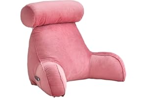 ARSBORUI großes Rückenkissen mit Armlehnen und Nackenstütze Lesekissen Stützkissen Bücherkissen Bettruhekissen mit Waschbarem Bezug Multifunktionales Kissen Perfekt für Lesen & Arbeiten & Spielen 75x40x40CM