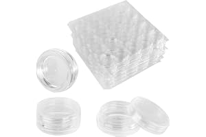50 st empty 3 g klar rund liten plast kosmetisk burk burk burk behållare för makeup lip balm pulver prov helt enkelt bulk cre