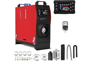 HCALORY 12V 8KW Diesel Air Heater, Portable and Convenient Integrated Parking Heater Heating, All-in-one Single Hole with Remote Control LCD Monitor for Car Trucks Bus RV and Trailer