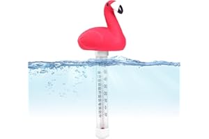 SHITAFE Schwimmende Pool Thermometer, Cartoon Flamingo/Turtle Schwimmende Wasserthermometer mit Seil, Wasser Temperatur Thermometer, Für Swimmingpool, Hot Tubs, Aquarien & Fischteiche