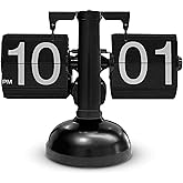 DGOOLS Flip Retro Digital Clock Table Battery Powered Desk Clocks for Office Digital Flip Down Wіth Internal Gear Operated (B