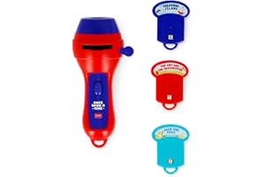 Legami - FLP0004 - Once Upon a Time Red Story Projecteur Lampe de Poche, Projette 3 Contes pour Enfants, 3 Disques de 8 Diapositives Chacun, Piles AAA Non Fournies, 7 x 14.5 x 6.3 cm